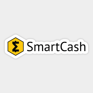 SmartCash Wordmark Logo White Background Sticker